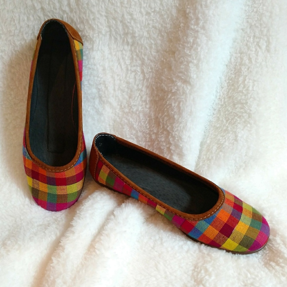 Fairtrade multicolor flats Euro 36 or US 5.5/6